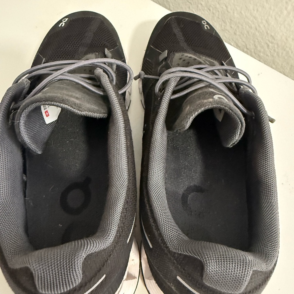 On Running Men's Black and White Athletic Shoes - Picture 9 of 10